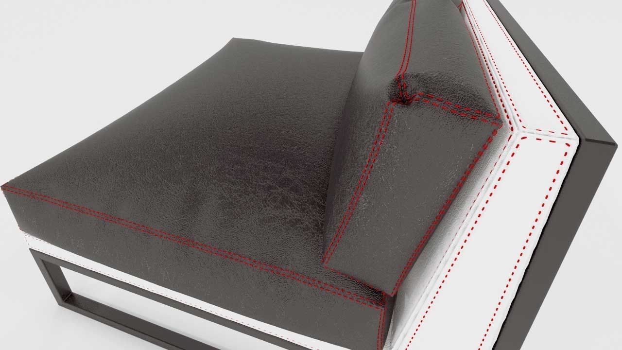 sillon individual linea oda Low-poly 3D model_1