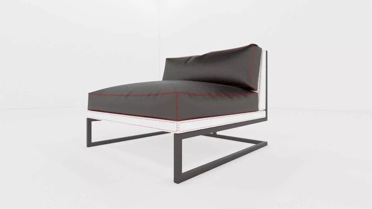sillon individual linea oda Low-poly 3D model_0