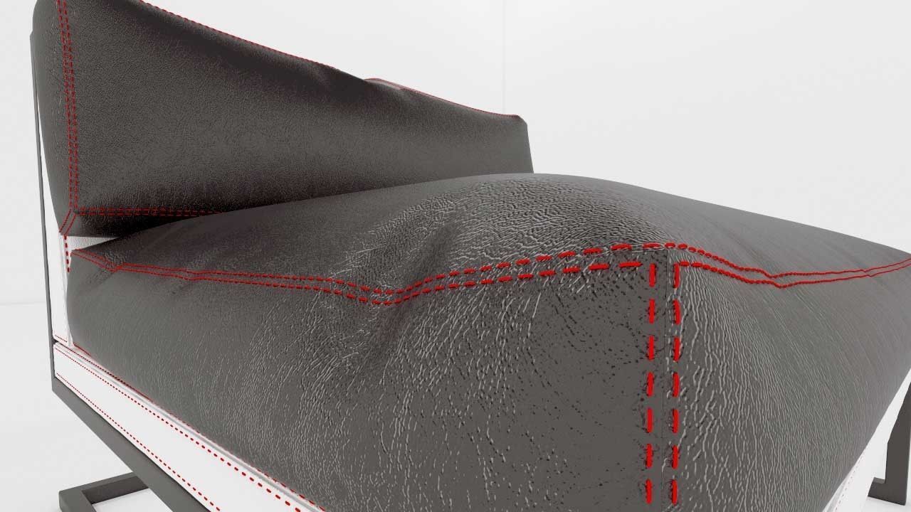 sillon individual linea oda Low-poly 3D model_2