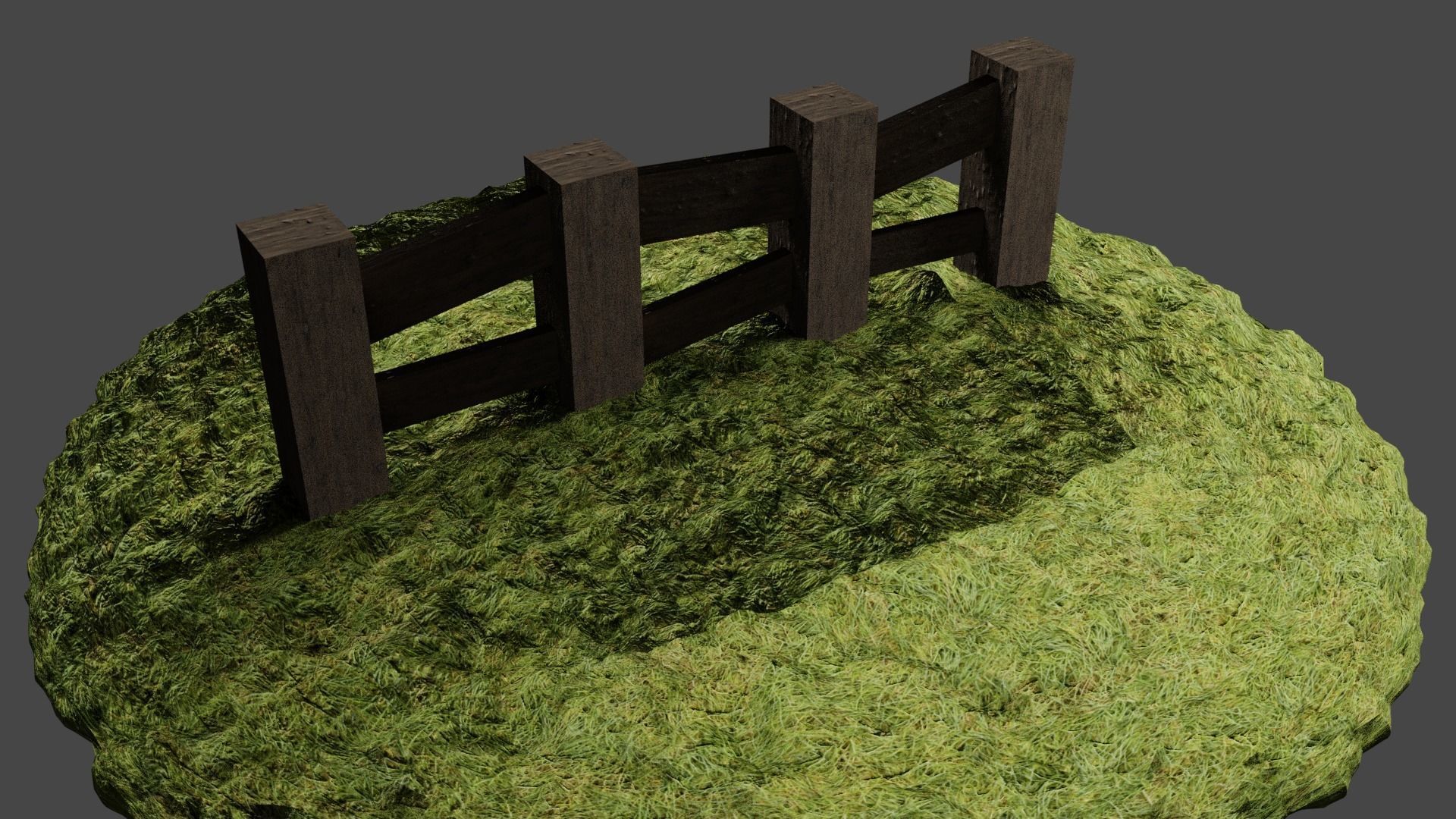 Fully Textured Fence 3D model_1