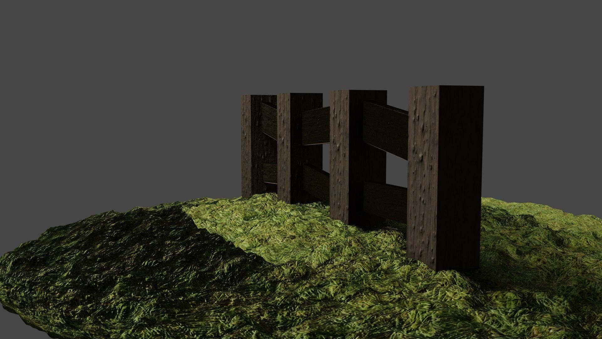 Fully Textured Fence 3D model_3