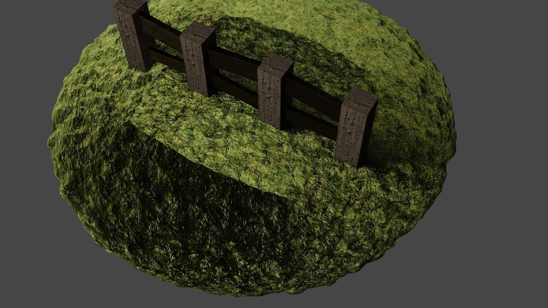 Fully Textured Fence 3D model_4