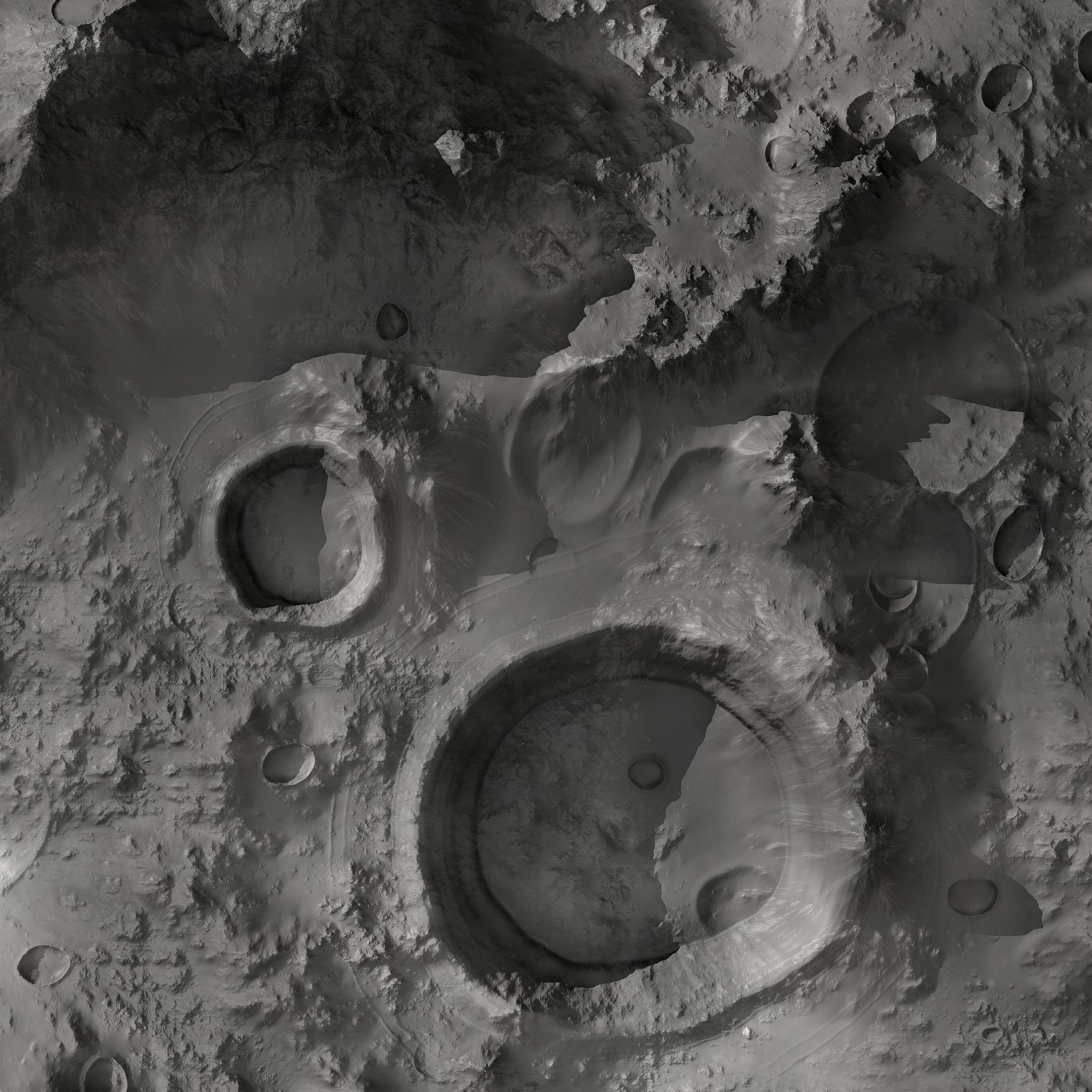 Large-Scale Moon Environment - Craters Low-poly 3D model_2