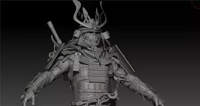 Samurai remaster High poly Zbrush project