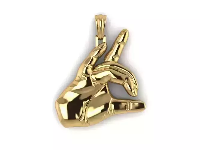 Finger hand pendant