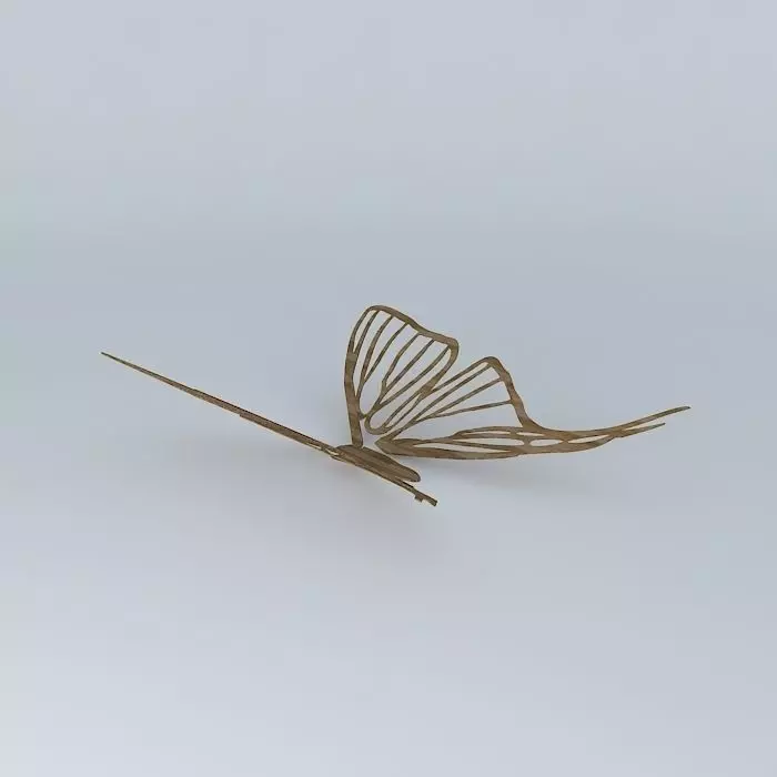 Butterfly Sculpture Free 3D model_0