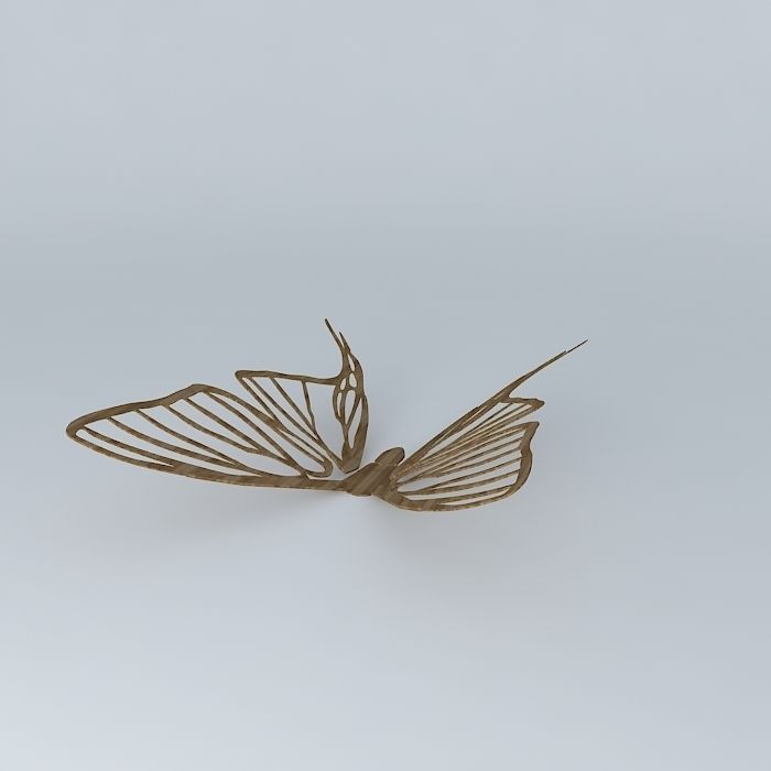 Butterfly Sculpture Free 3D model_1