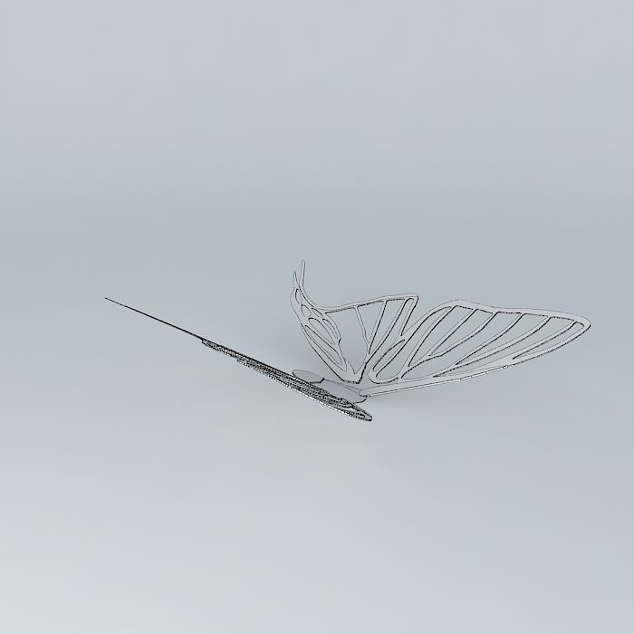 Butterfly Sculpture Free 3D model_4