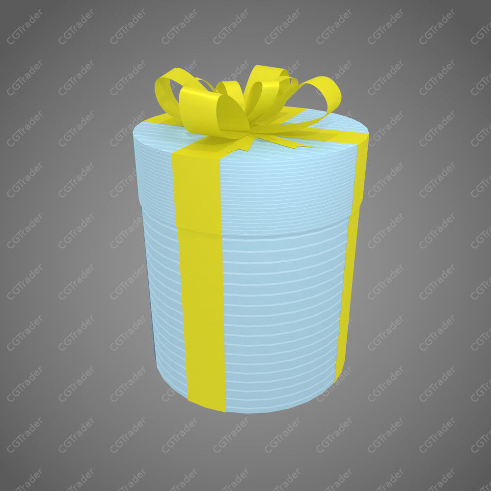 6 Gift Boxes with Wrap Textures 3D model_6