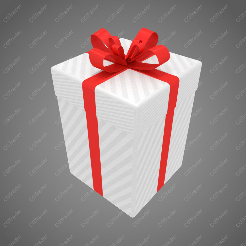 6 Gift Boxes with Wrap Textures 3D model_3