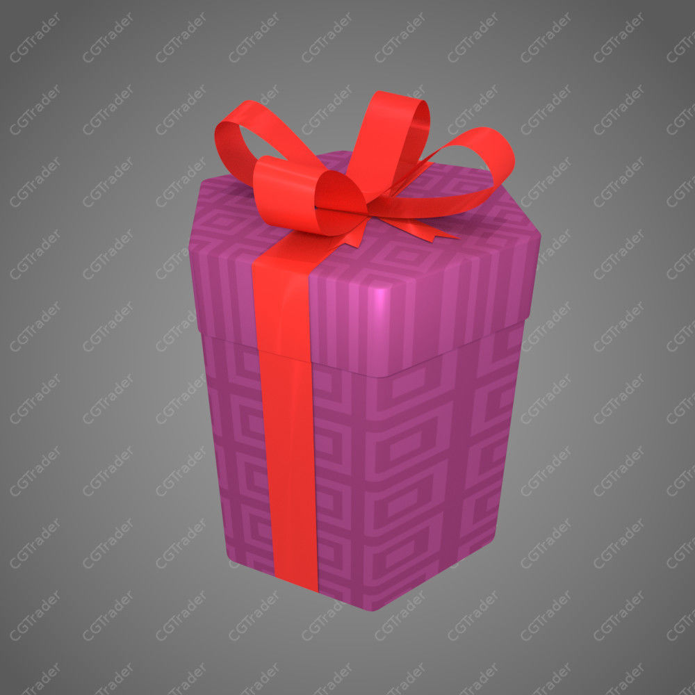 6 Gift Boxes with Wrap Textures 3D model_7