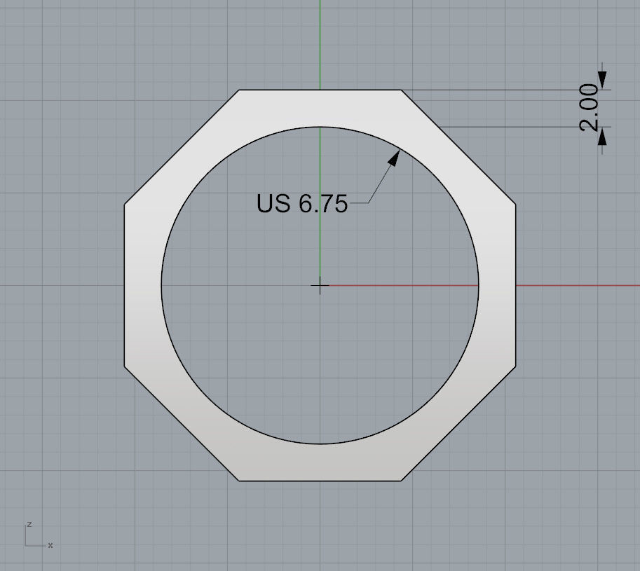 Polygonic Ring 3D print model_10