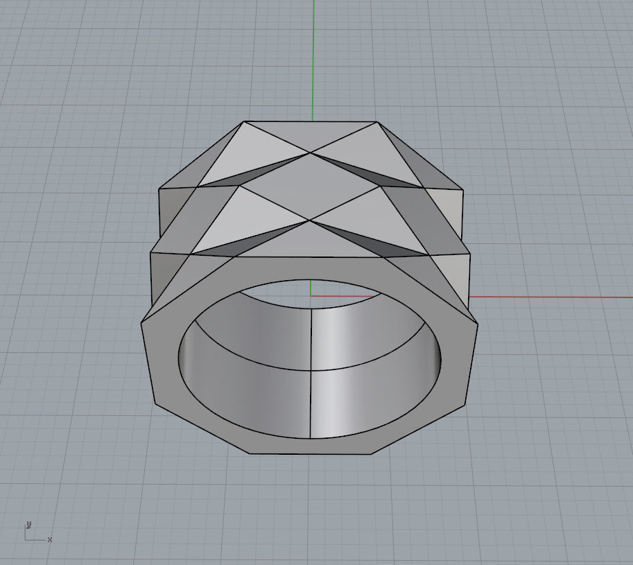 Polygonic Ring 3D print model_14