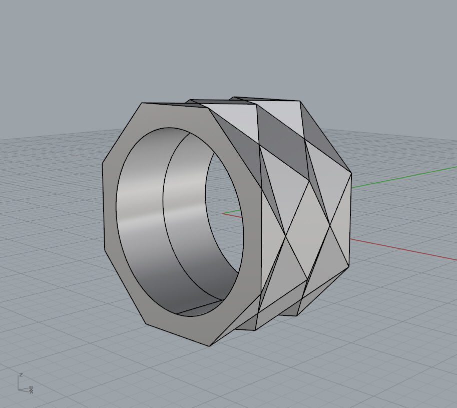 Polygonic Ring 3D print model_13