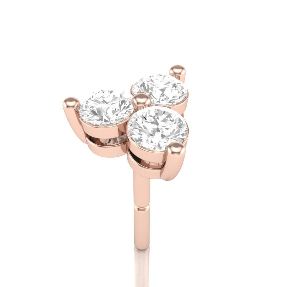 Earring-7 plant stem with two balls 3D print model_3