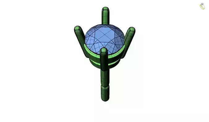 Earring-8 plant with flower on top