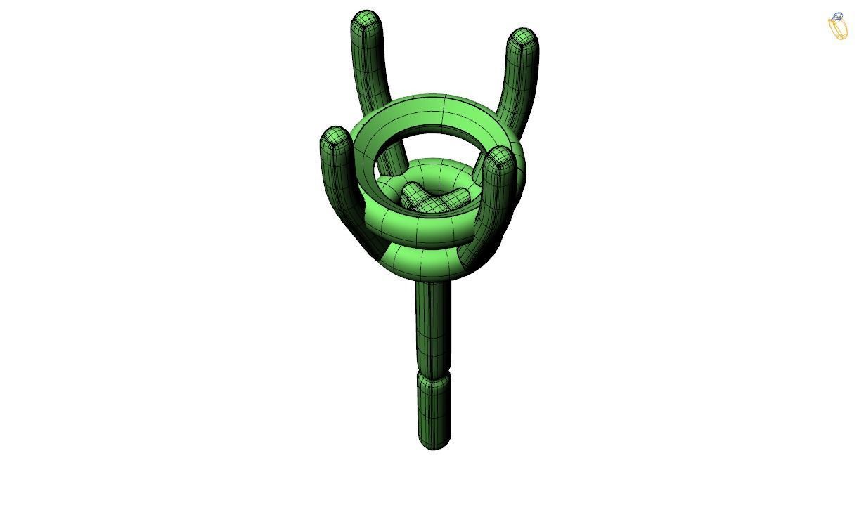 Earring-9 plant with ball in middle 3D print model_2