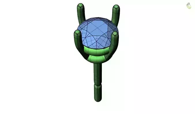 Earring-9 plant with ball in middle 3D print model