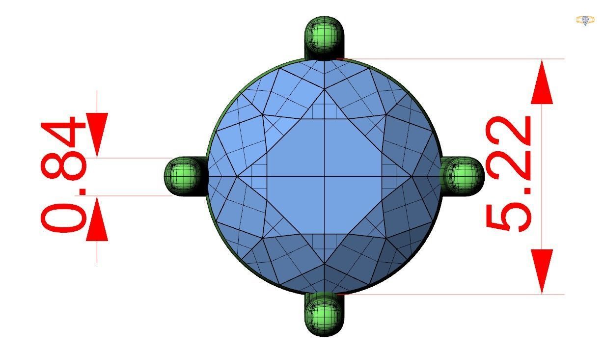 Earring-9 plant with ball in middle 3D print model_6