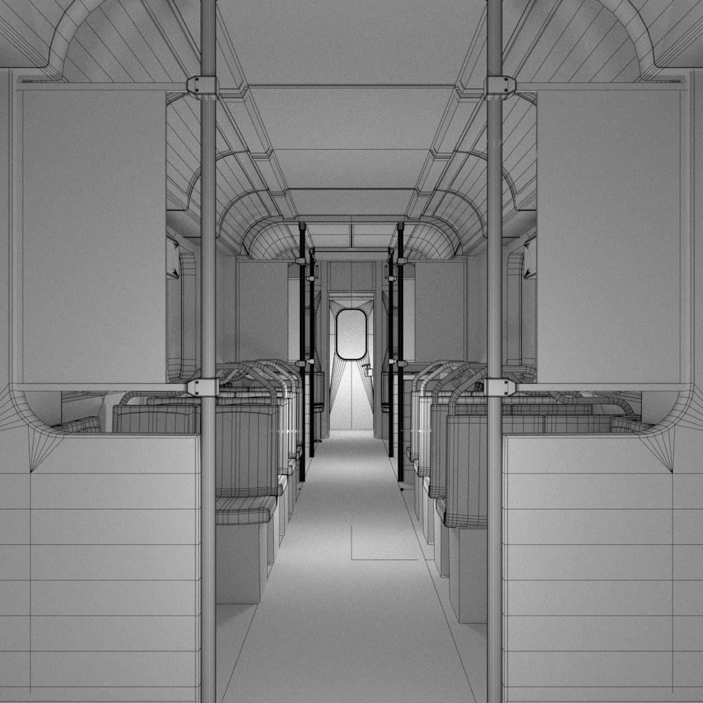 Chicago L Subway train with interior 3D model_11