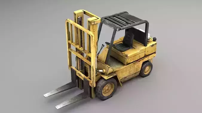 Forklift truck Low-poly 3D model 3D model