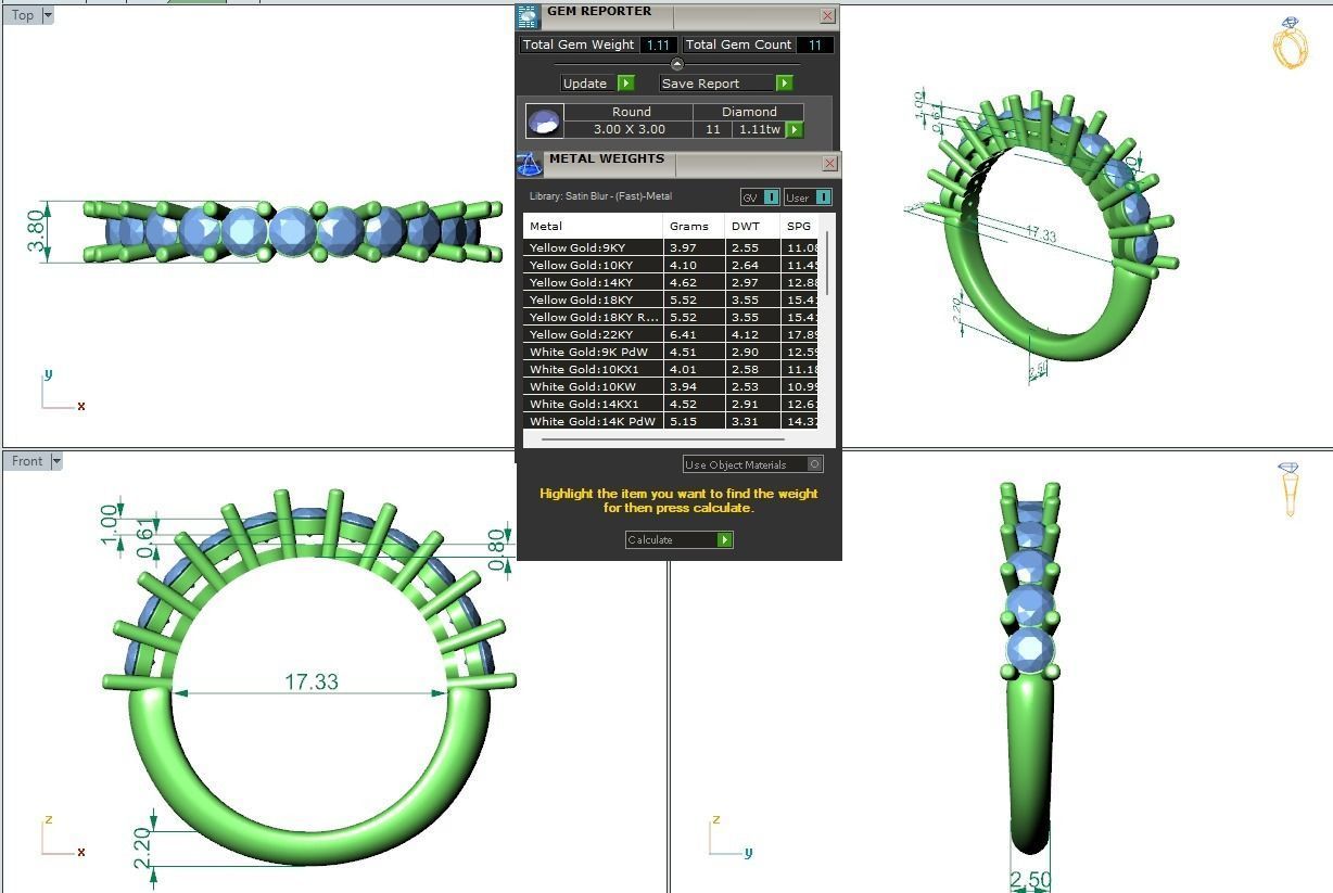Wedding Band -61 3D print model_4