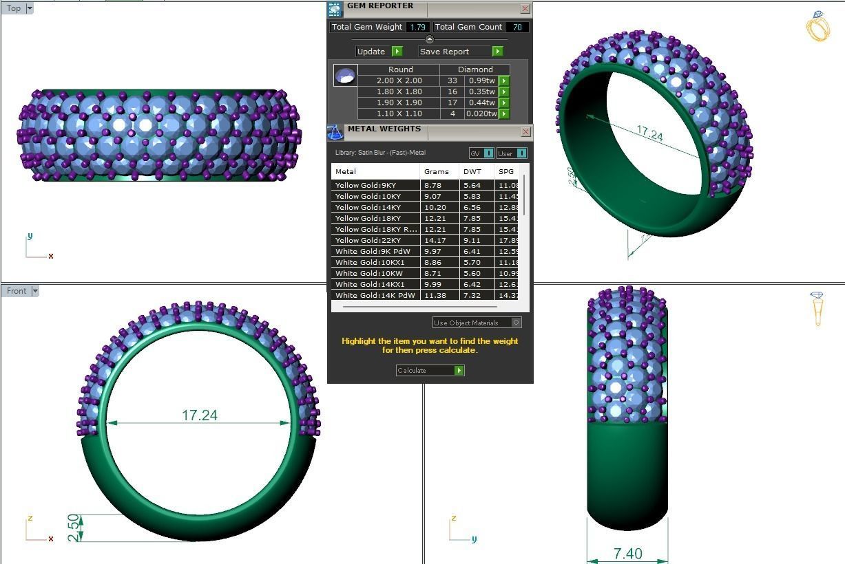 Wedding Band - 65 3D print model_4