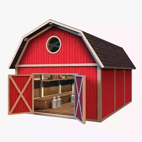 Barn with interior