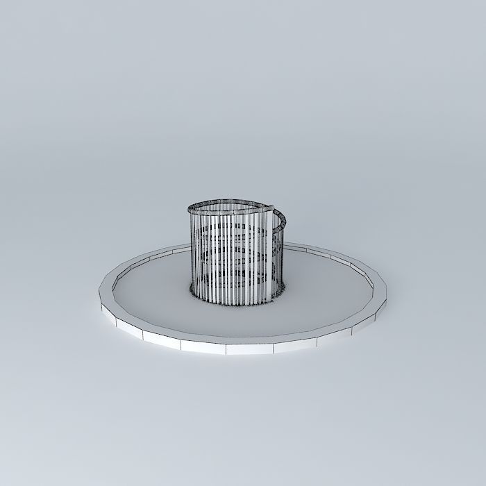 Spiral Water Feature Free 3D model_4