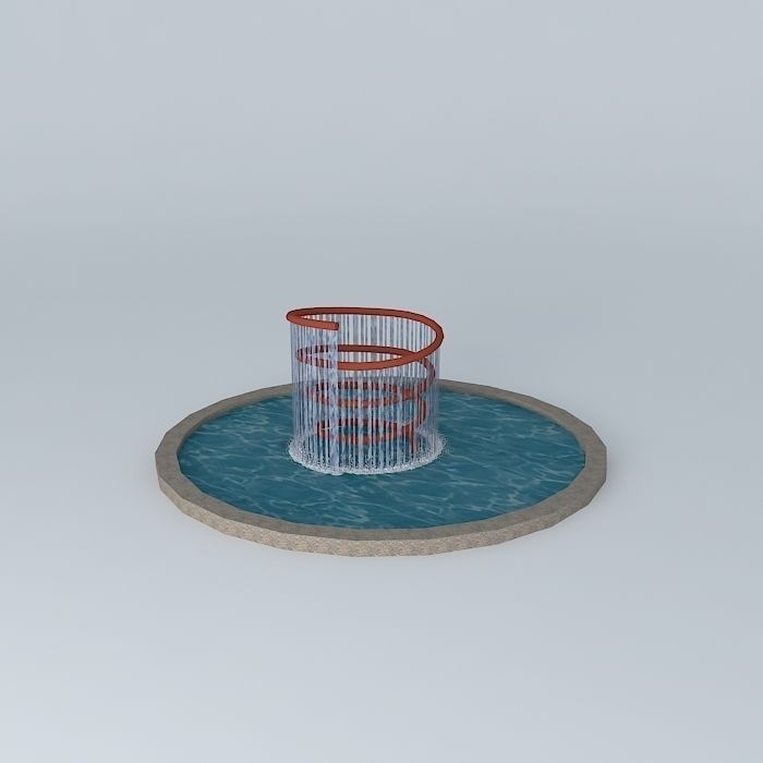 Spiral Water Feature Free 3D model_1