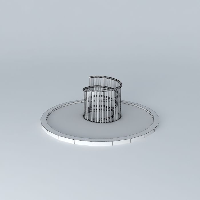 Spiral Water Feature Free 3D model_3