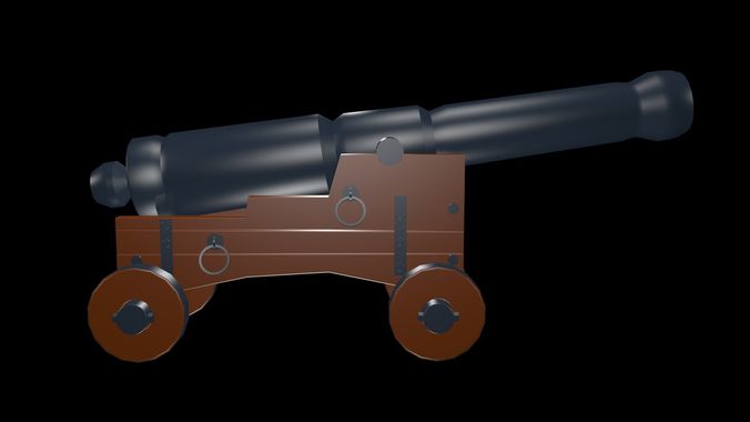 Artillery cannon 3D model