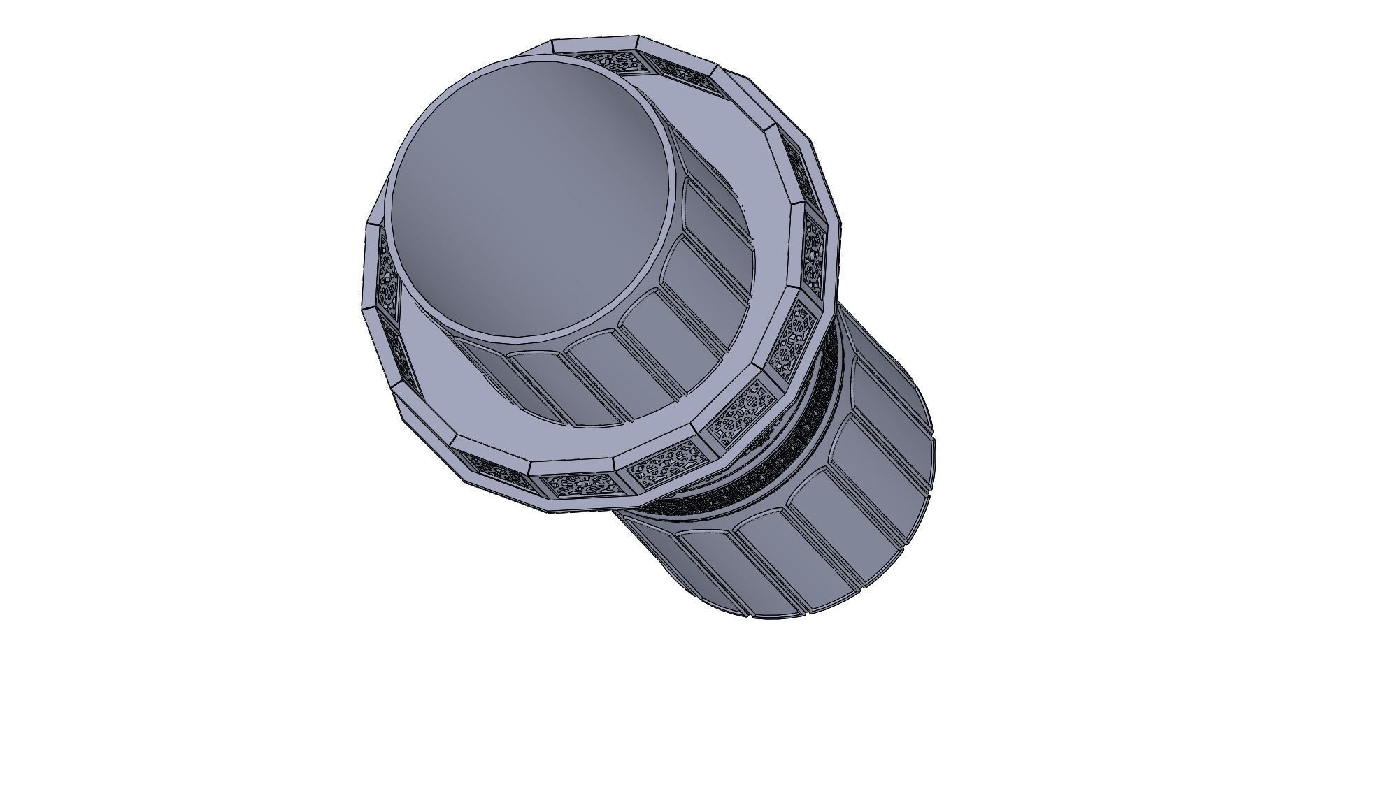 muqarnas islamic minaret 3D model_7