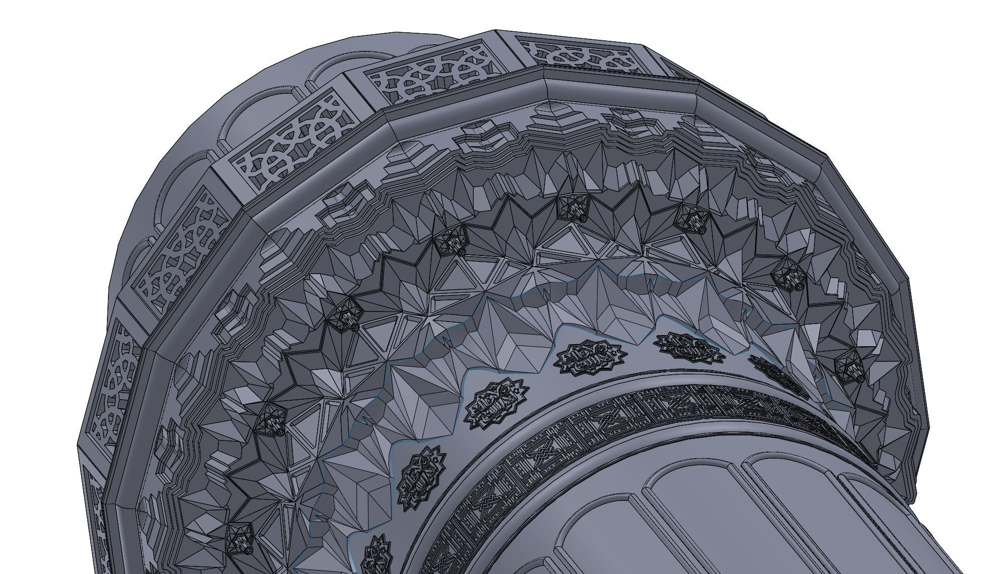 muqarnas islamic minaret 3D model_4