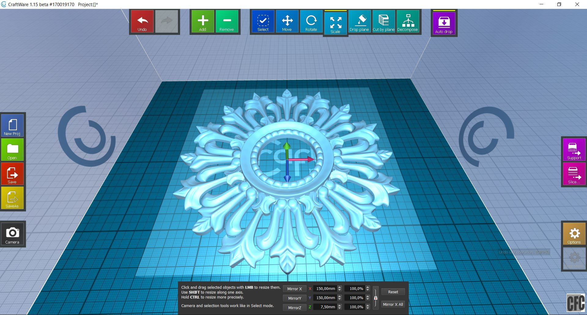 Woodcarving frame for mirrors or pictures - 3d model for CNC 3D print model_12