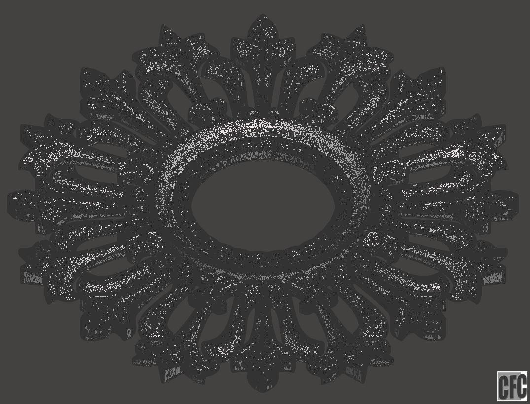 Woodcarving frame for mirrors or pictures - 3d model for CNC 3D print model_5