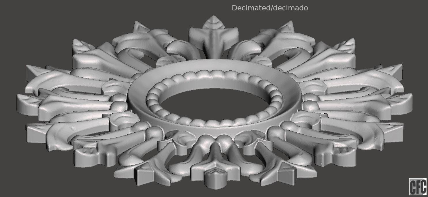 Woodcarving frame for mirrors or pictures - 3d model for CNC 3D print model_17