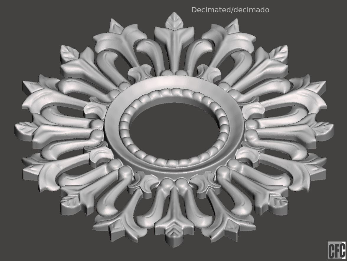 Woodcarving frame for mirrors or pictures - 3d model for CNC 3D print model_16