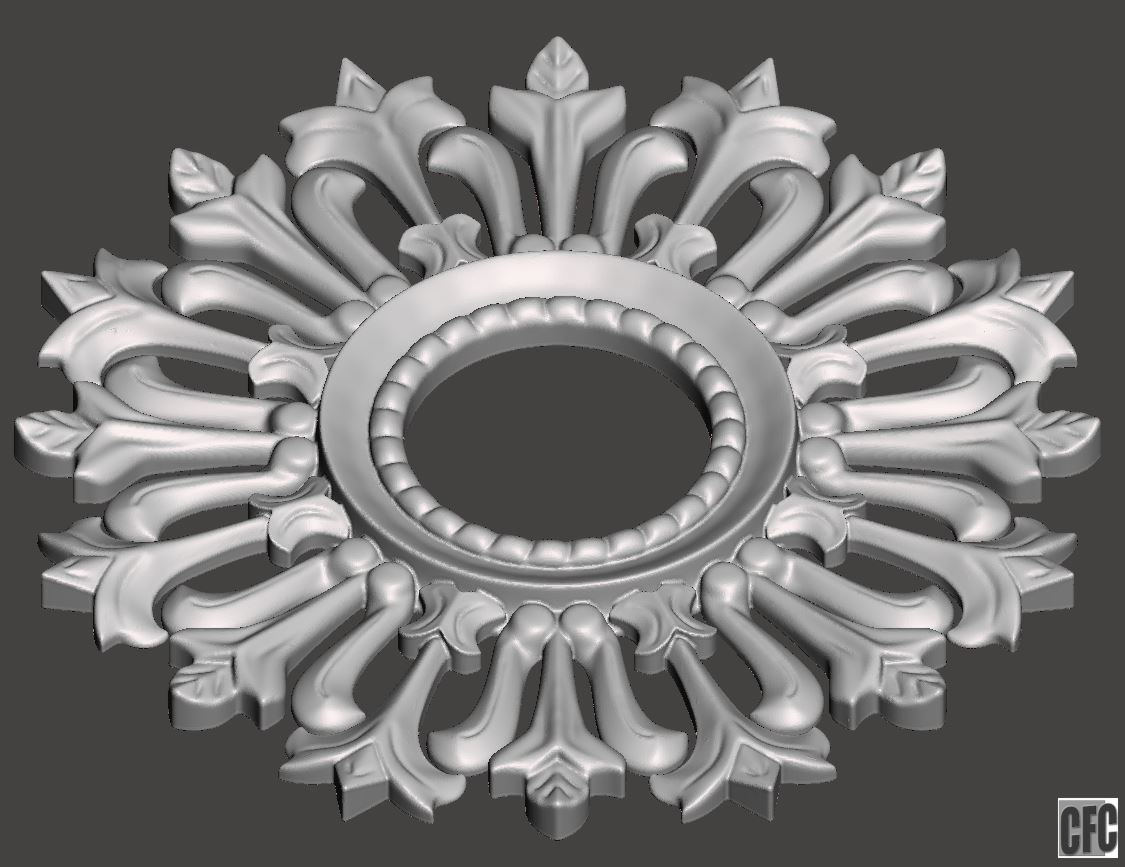 Woodcarving frame for mirrors or pictures - 3d model for CNC 3D print model_1