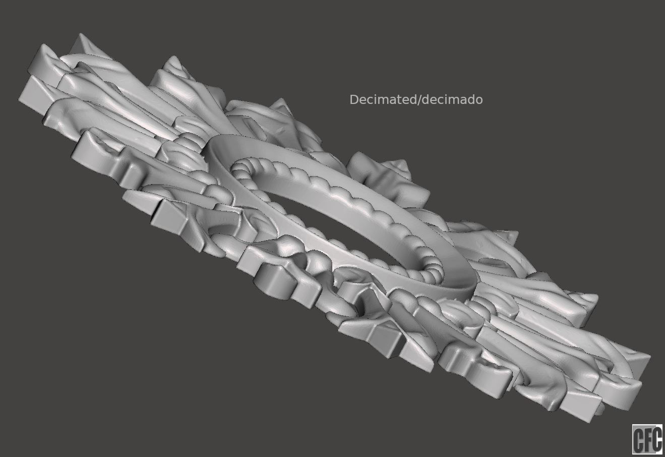 Woodcarving frame for mirrors or pictures - 3d model for CNC 3D print model_18