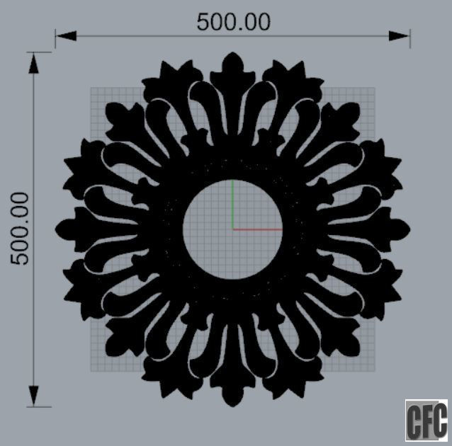 Woodcarving frame for mirrors or pictures - 3d model for CNC 3D print model_9