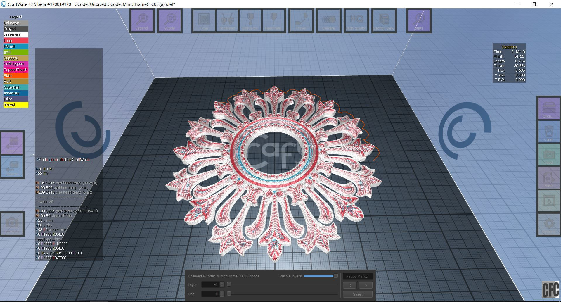 Woodcarving frame for mirrors or pictures - 3d model for CNC 3D print model_13