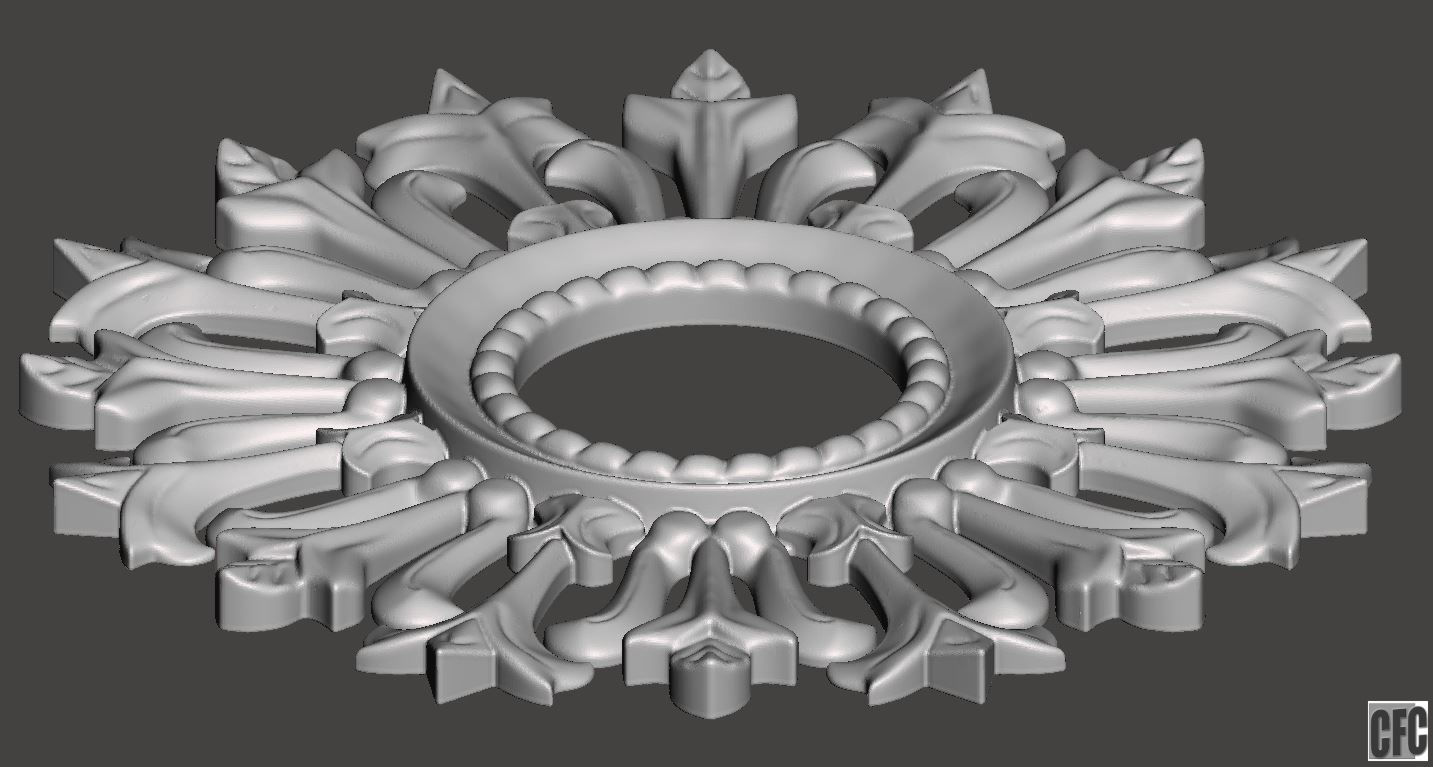 Woodcarving frame for mirrors or pictures - 3d model for CNC 3D print model_2