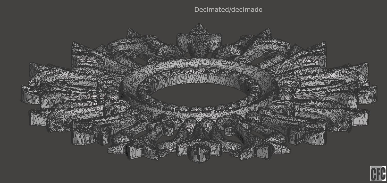 Woodcarving frame for mirrors or pictures - 3d model for CNC 3D print model_21