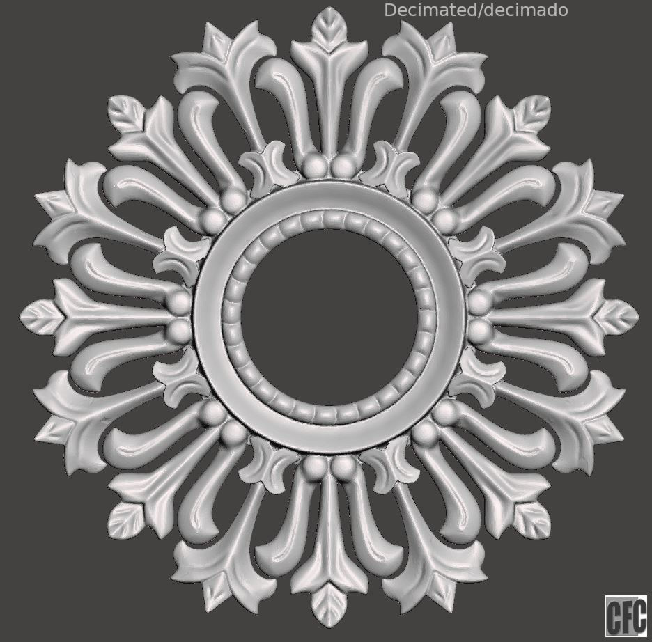 Woodcarving frame for mirrors or pictures - 3d model for CNC 3D print model_15