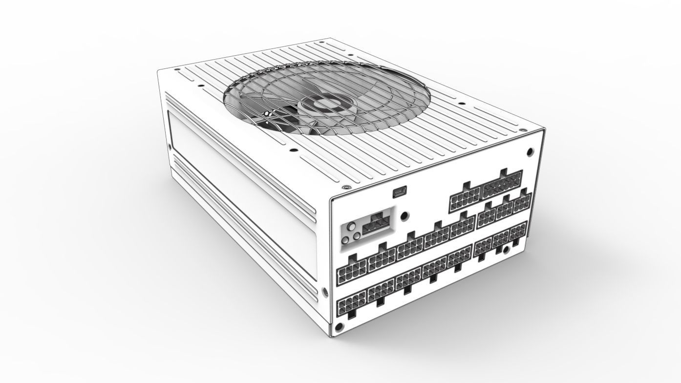 Corsair AX1500i PSU 3D model_5