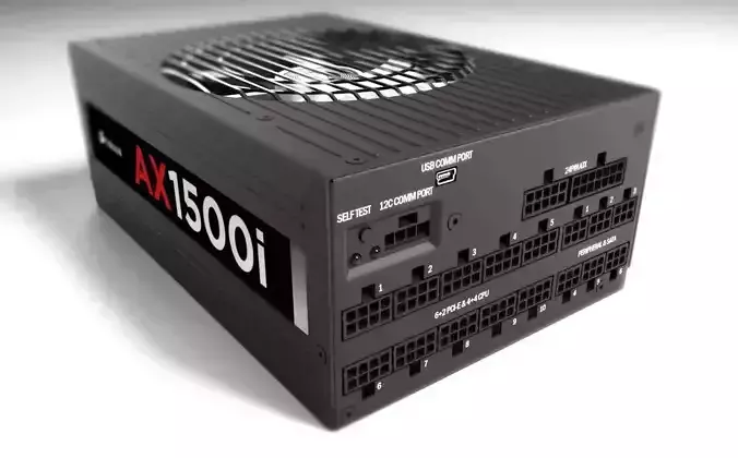 Corsair AX1500i PSU 3D model