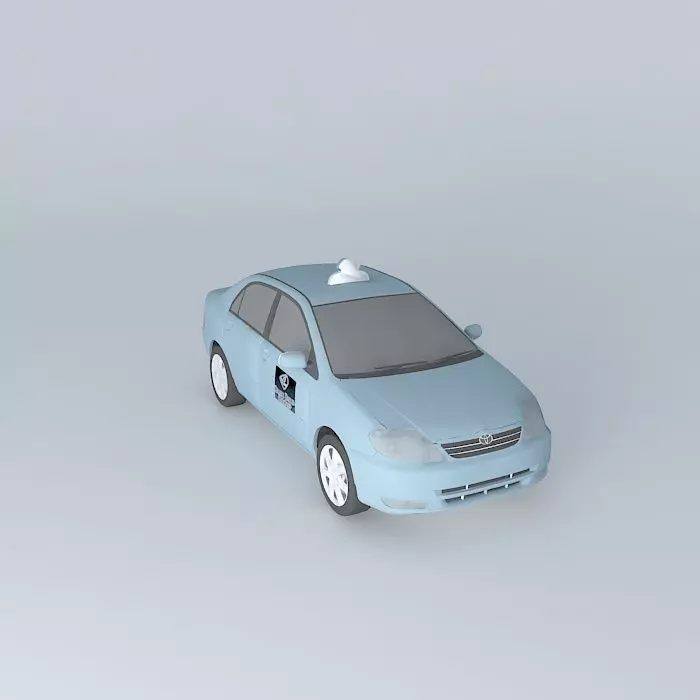 Bluebird taxi Free 3D model