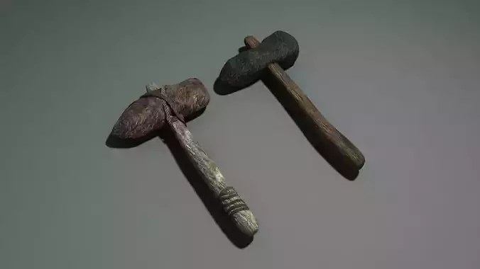 3D Hammer two wooden hammers
