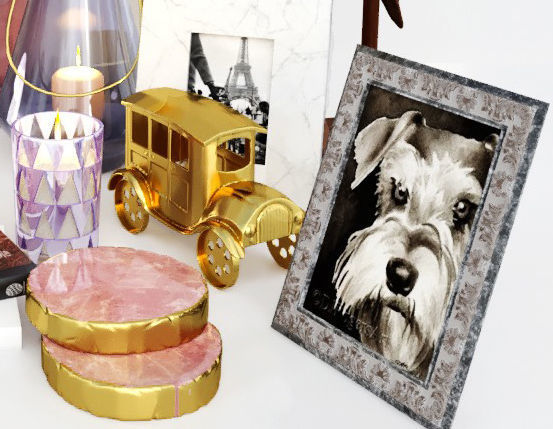 Decorative set Sculptures for the hall 3D model_3